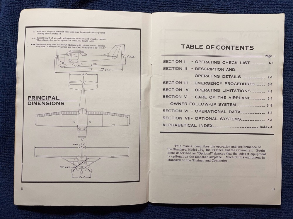 1970 Cessna 150 Owner's Manual