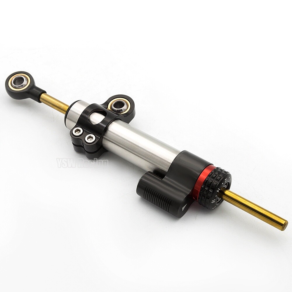 Motorcycle Adjustable Steering Damper Linear Stabilizer Reversed Safety Control
