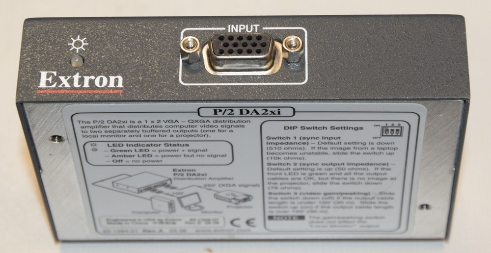 Extron P/2 DA2xi Dual VGA Output Distribution Amplifier (Main unit only)