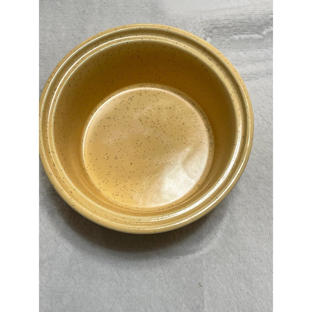 Yellow Speckled Ceramic? Bowl Baking Dish Casserole Bowl
