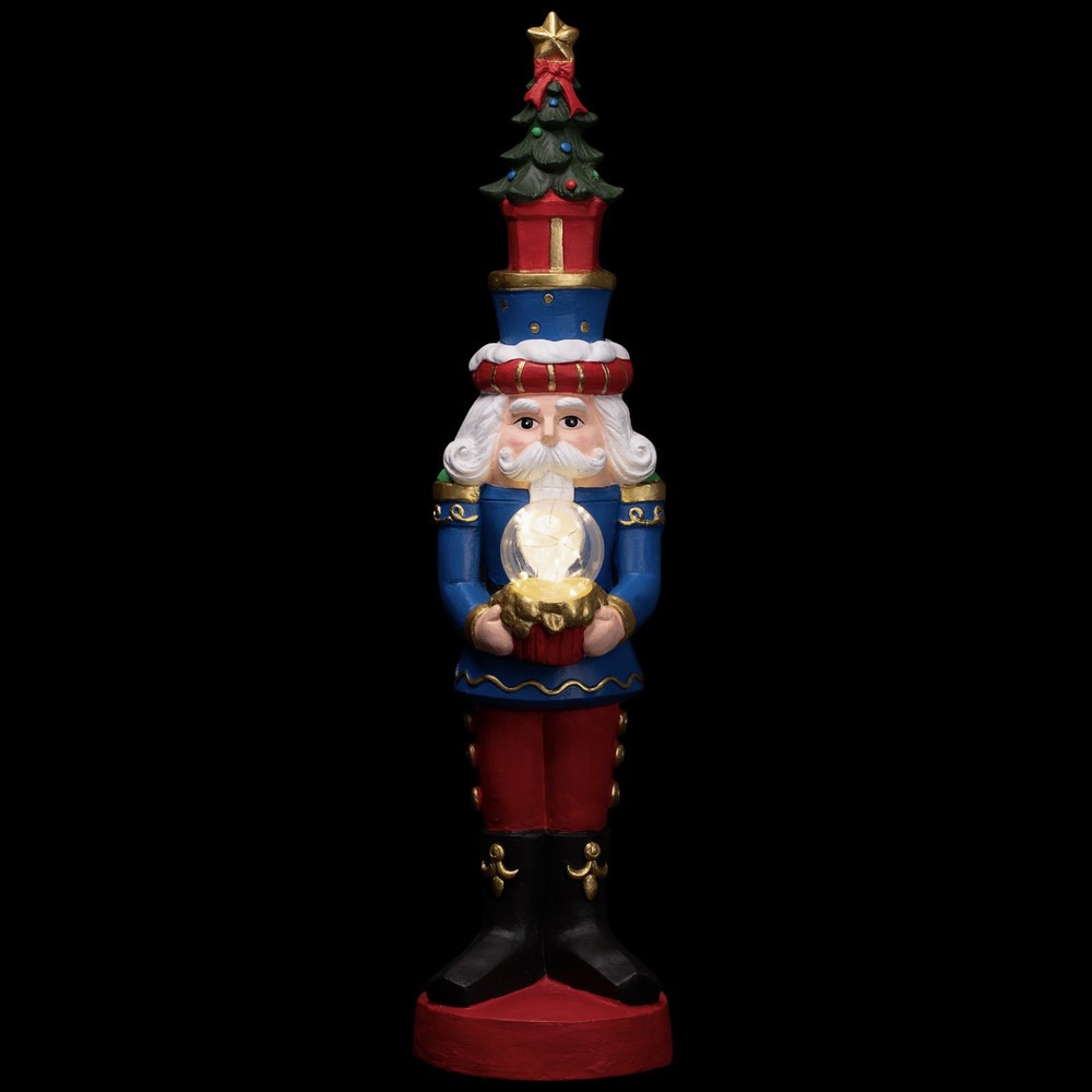 LED Lighted Nutcracker Soldier with Christmas Tree - 32"