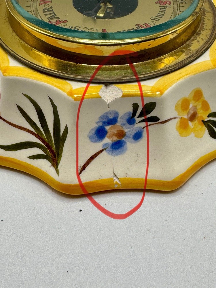 Vintage Ceramic Sure 4 Cast Barometer Germany