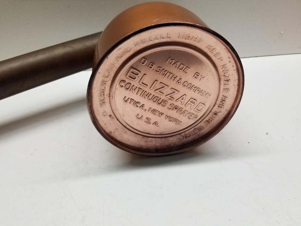 D. B. Smith & Co. Blizzard Continuous Bug Sprayer Copper & Brass Utica NY 18"