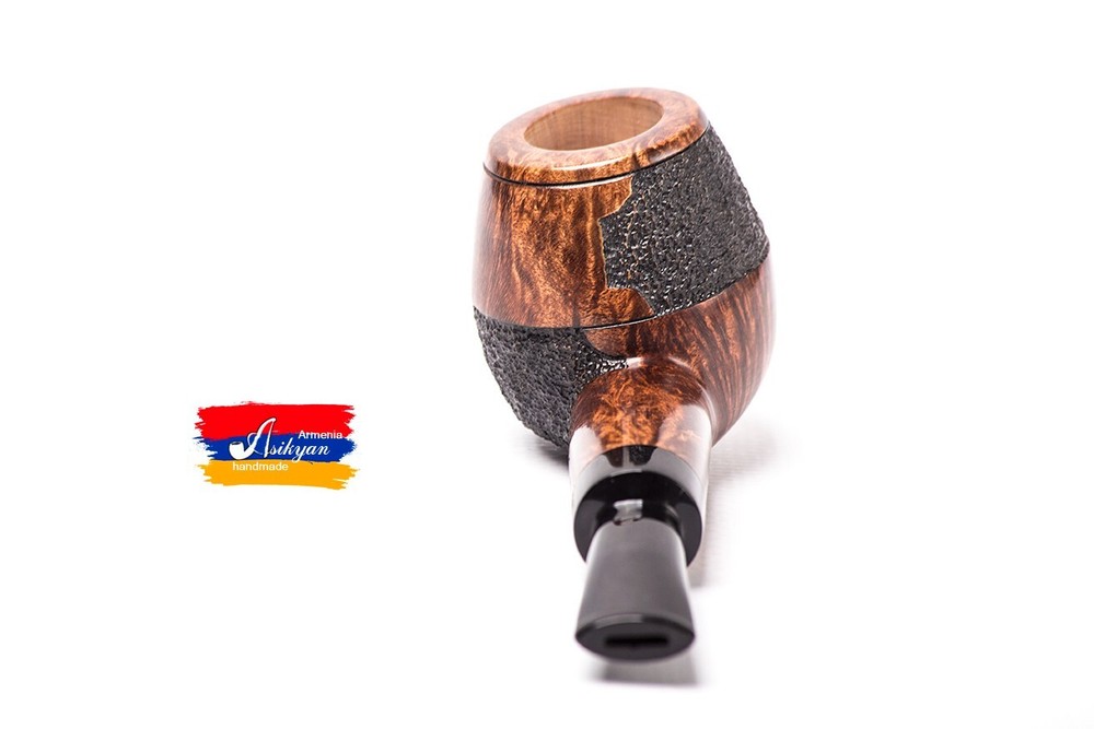 Asikyan Pipe #414/24 Brandy Smooth\Rusticated Hand Made