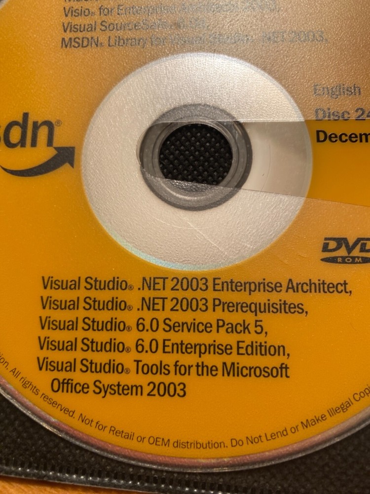 NEW Visual Studio .Net 2003 Enterprise Architect, VS 6.0 VST +More. Read desc