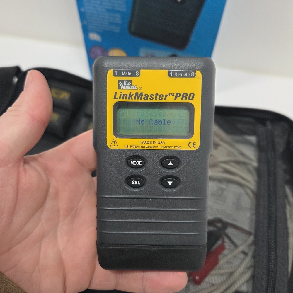 IDEAL LINK MASTER PRO Network Cable Tester In Carrying Case Model #33-825