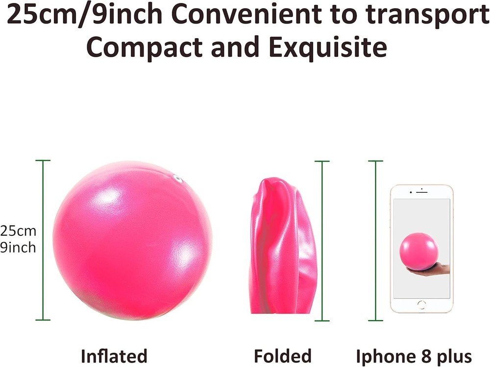 Compact 9-Inch Mini Exercise Ball: Enhances Strength & Flexibility for All Ages