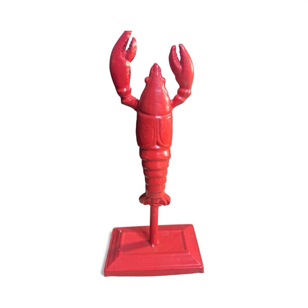 Cast Iron Lobster on Metal Base