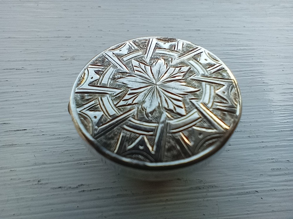 Ornate Victorian silver plated lapel badge
