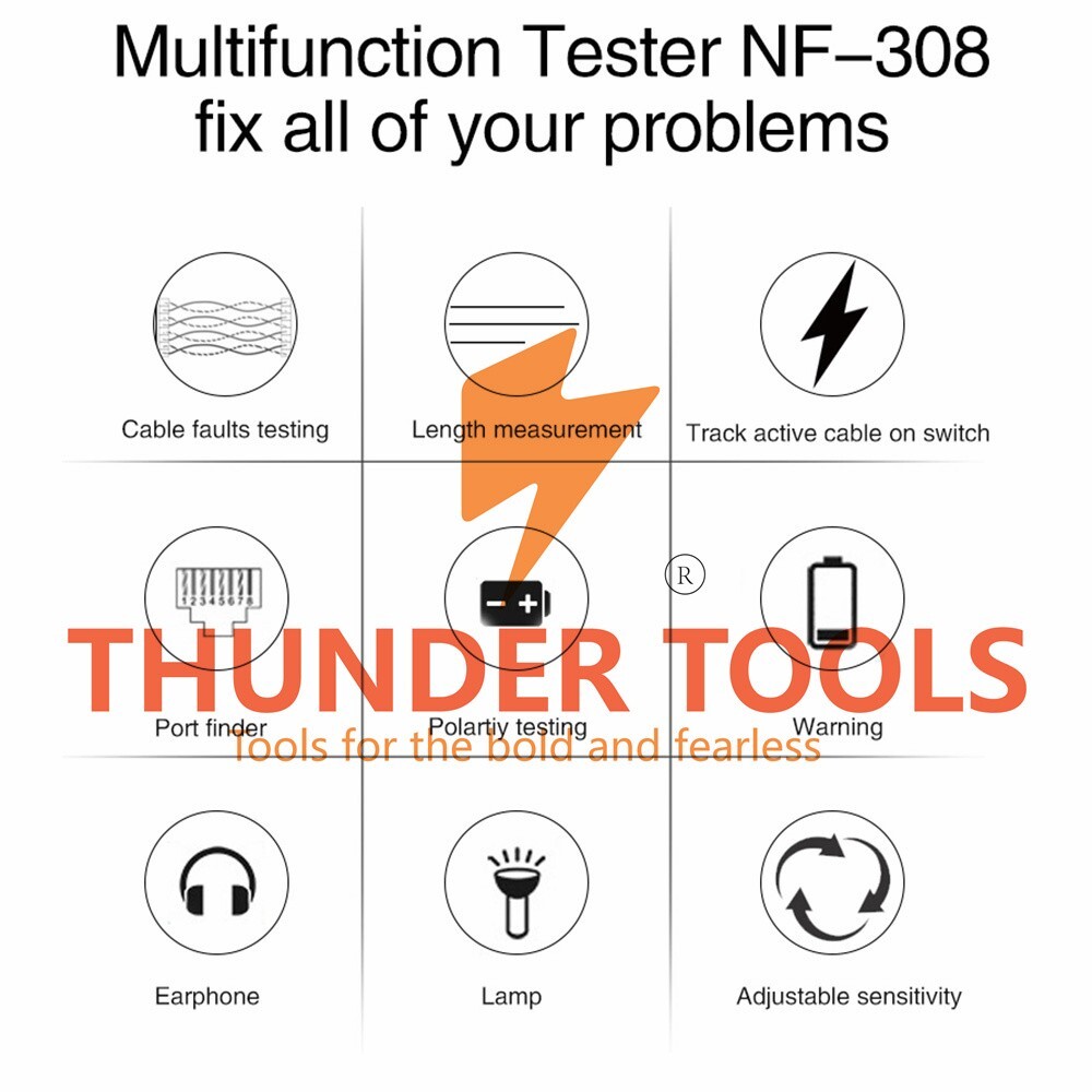 Thunder Tools NOYAFA Multi-functional LCD Network Cable Tester High