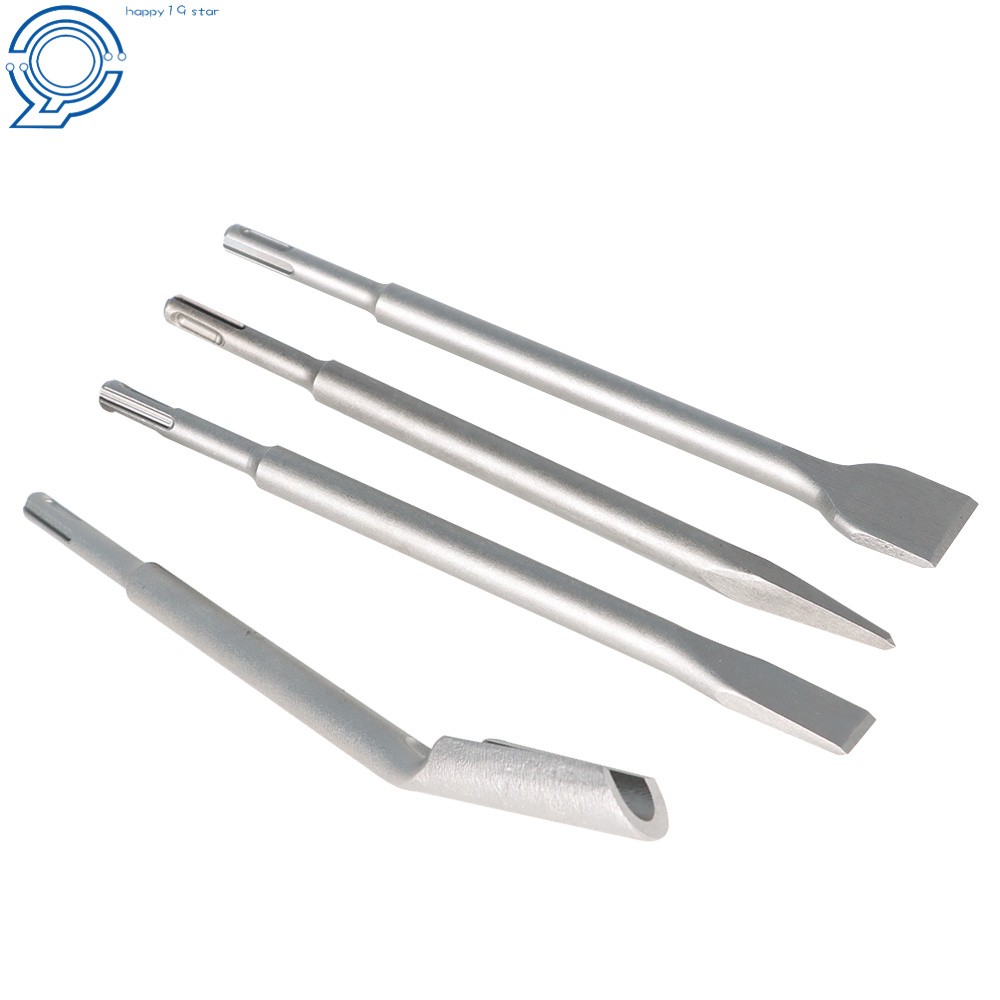 4 Pcs SDS Plus Chisel Bits Flat Chisel Grooving Chisel Point Chisel High Quality