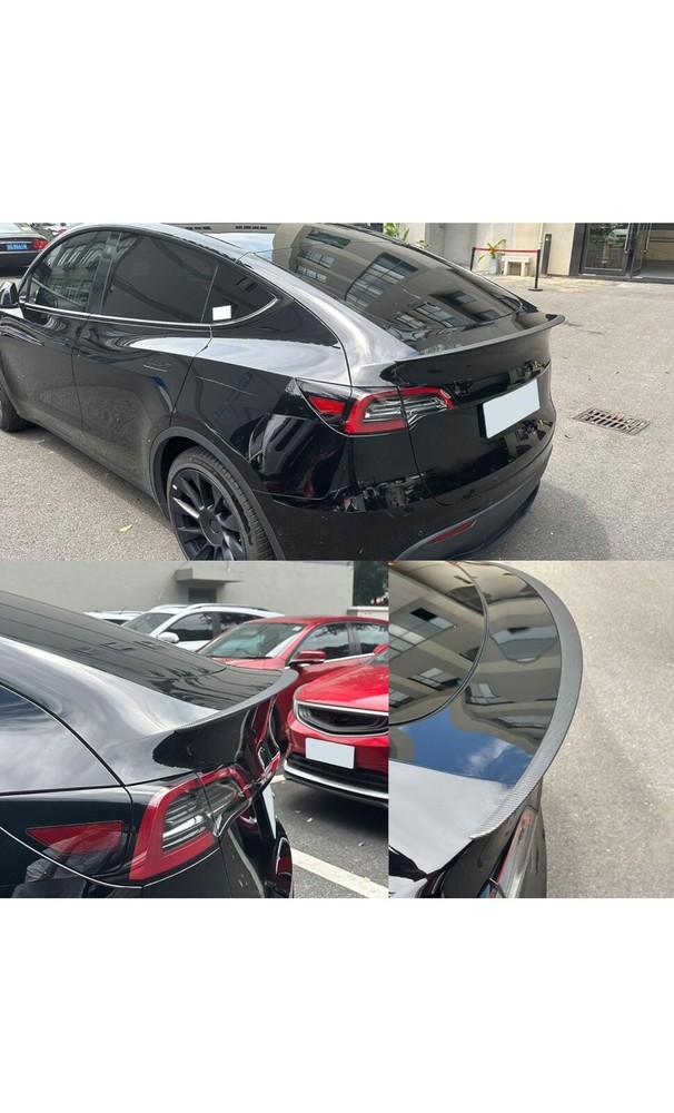 Fit Tesla Model Y matte carbon fiber back