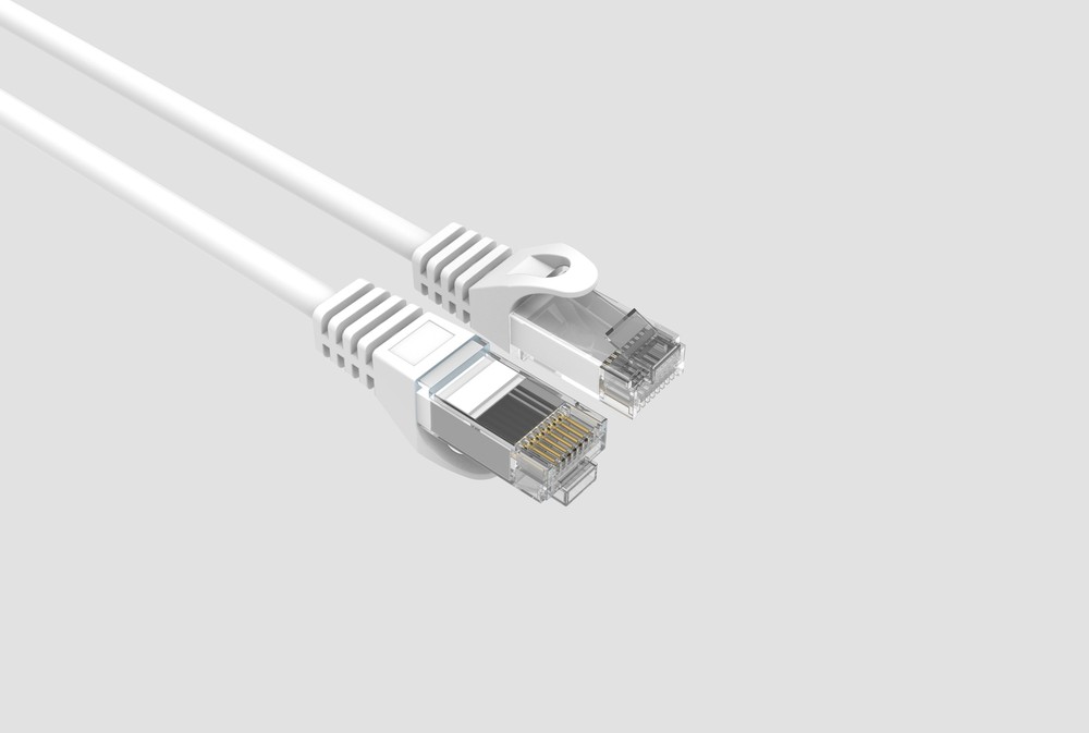 CAT6 Slim Ethernet Patch Cable White 2FT