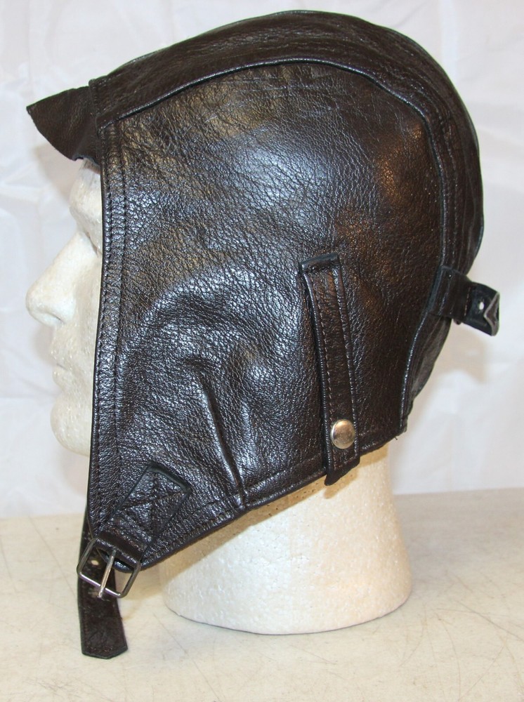 WWII era leather pilot flight helmet Very nice
