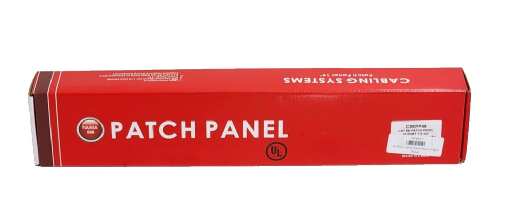 SR Components CAT5e 48-PORT RACK-MOUNT PATCH PANEL NEW.