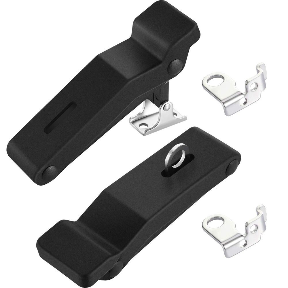 2x Rubber Latch Flexible Front Storage Rack 4 Inch with Hole Door Handle  C175