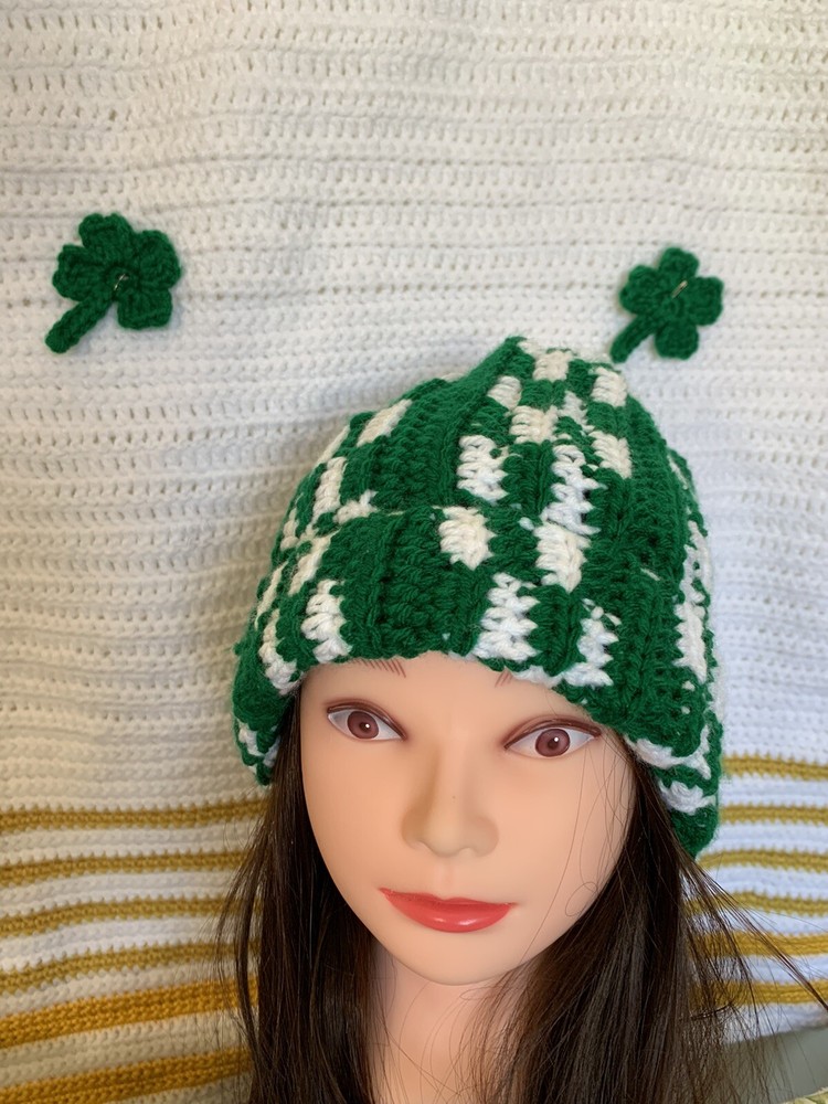 Handmade St. Patrick day beanie crochet