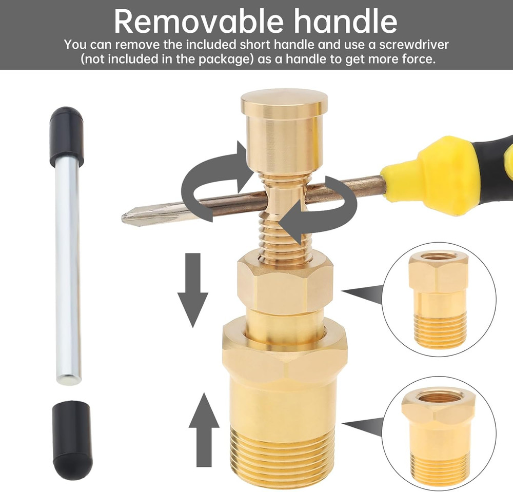 Ferrule Puller 1/2'' & 3/4'' Compression Sleeve Puller Olive Ring Removal Tool