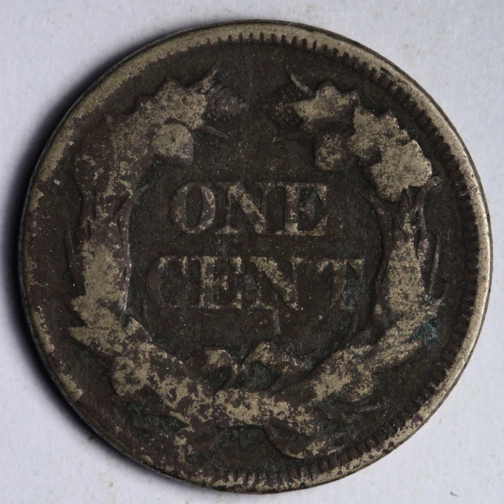 1858 LL Flying Eagle Cent Penny E128 DRTY