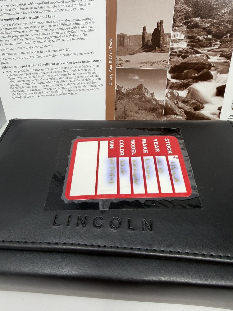2010 Lincoln Navigator Owners Manual OEM Set