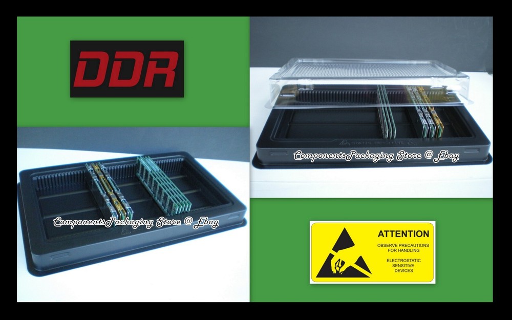 Server RAM DRAM Packaging Tray Box for DDR DIMM Memory Modules - 20 Fits 1000