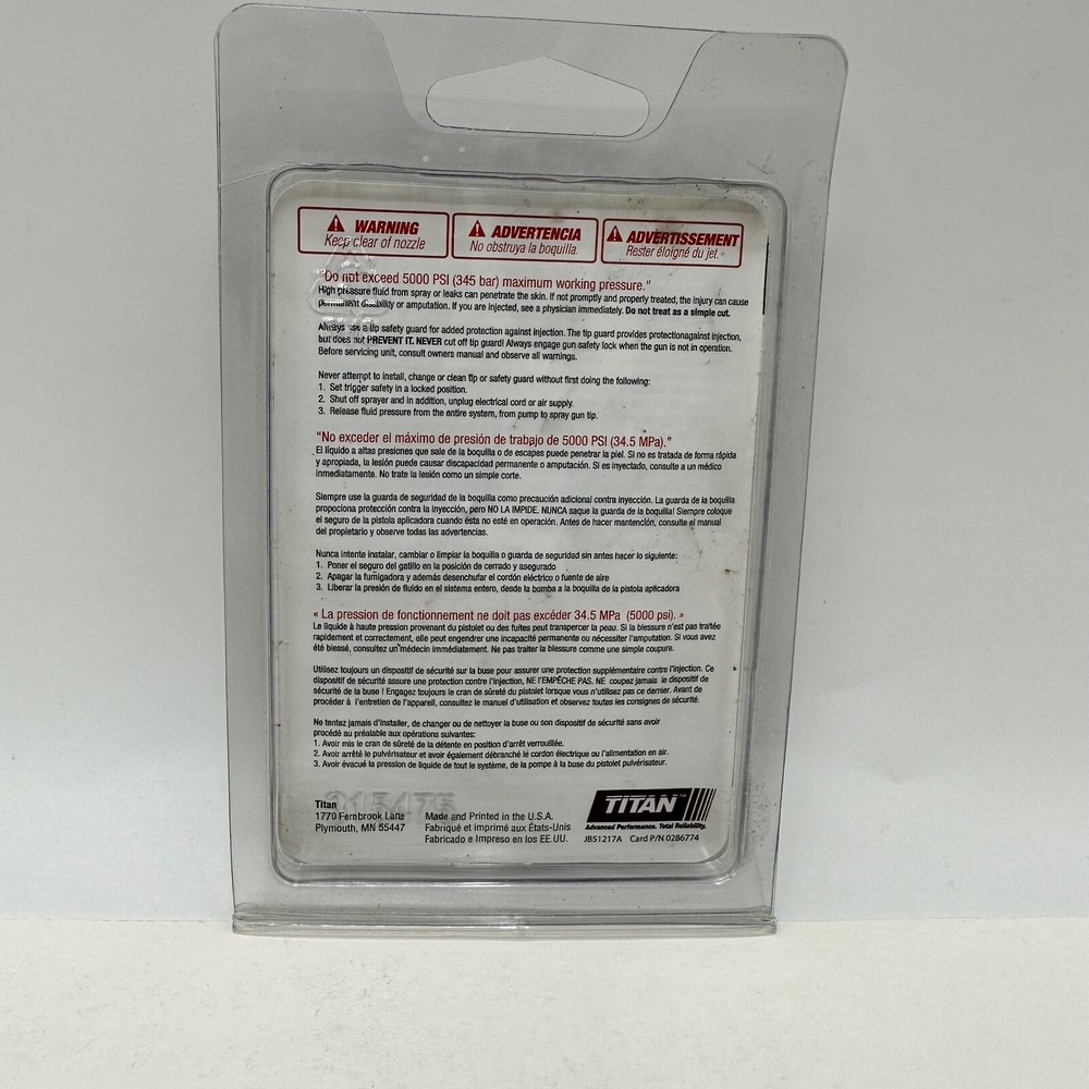 Titan SC-6+ Reversible Sprayer Tip 5000 PSI 662-511