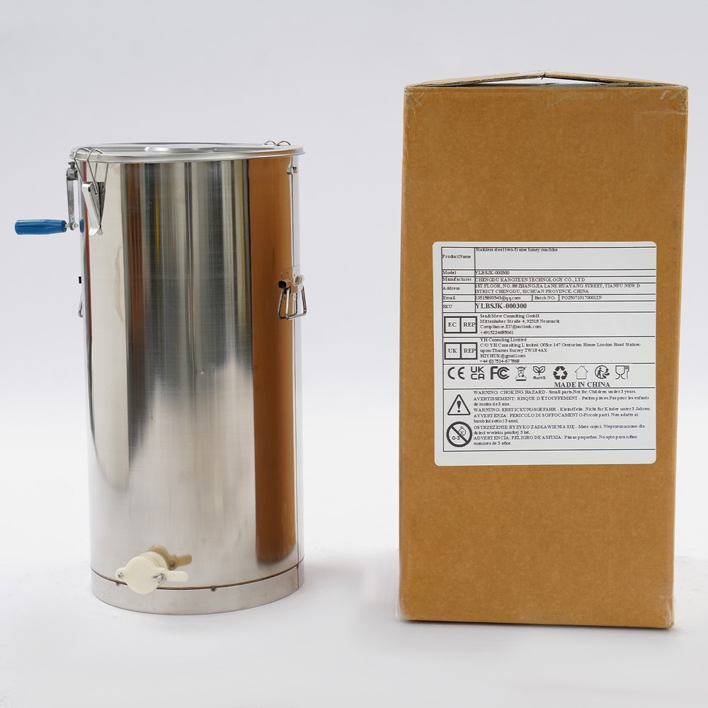 Manual Honey Extractor 2 Frame Beekeeping Honeycomb Spinner Stainless Steel