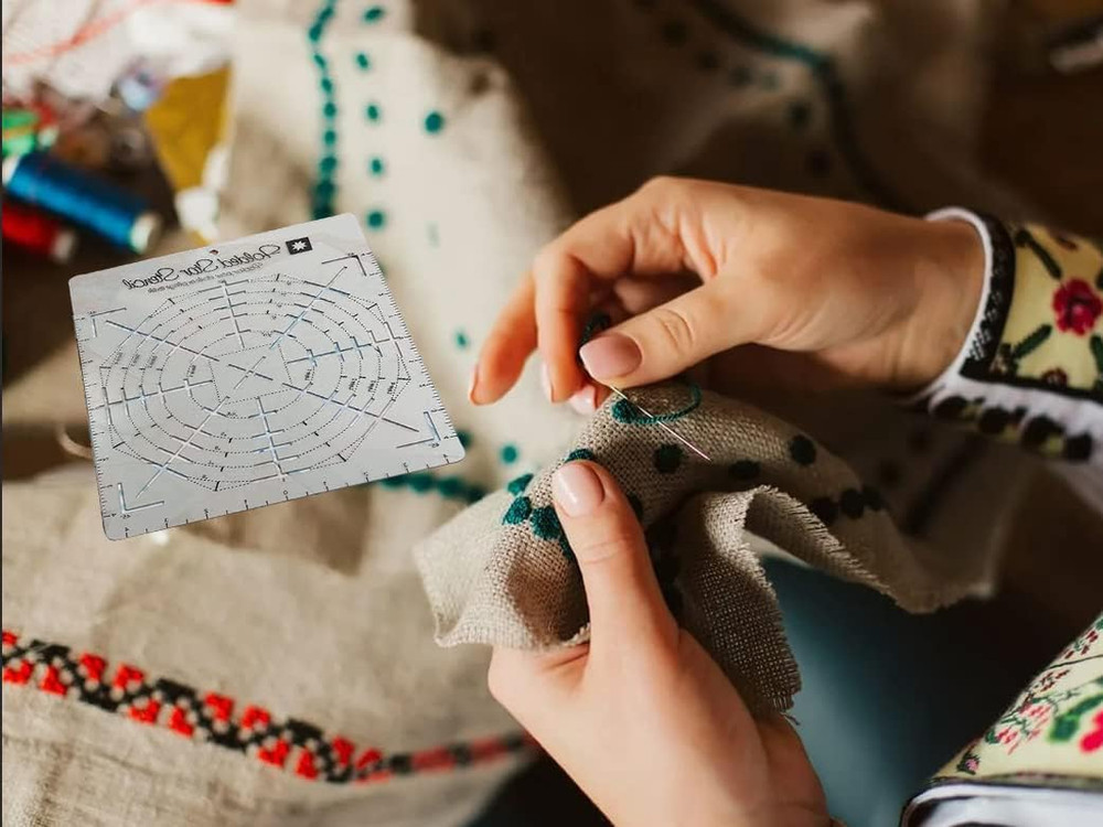 Folded Star Guide Template for Fabric, Custom-Printed 9" X 11" Interfacing Templ