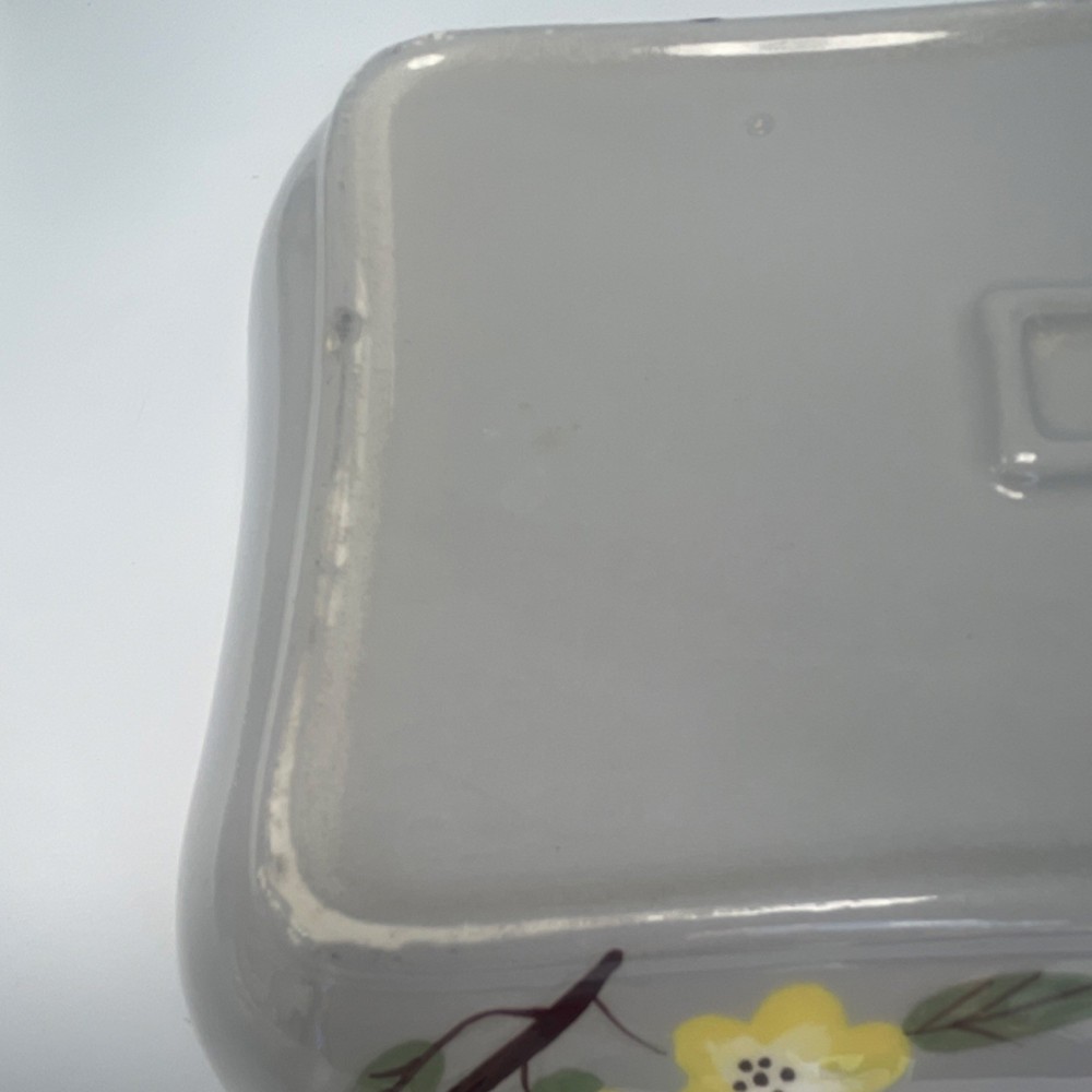 Vintage Weil Ware Blossom Hand Ceramic Rectangle Baking Dish