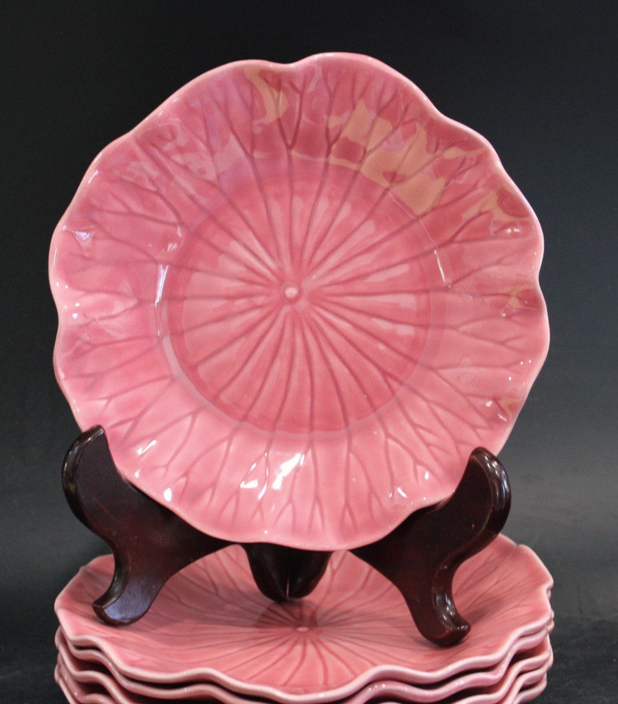 Metlox Lotus Rose 6 Salad Plates 8"