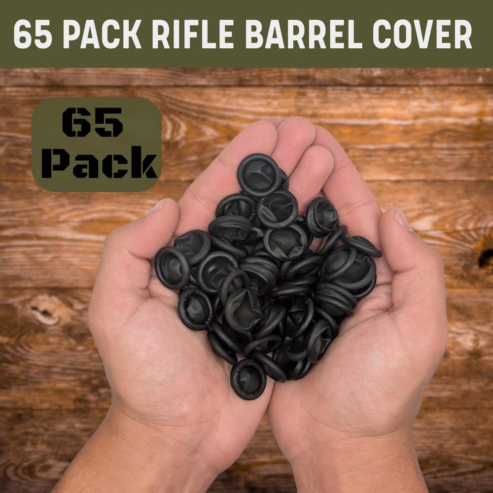 VALUE PLUS 65 Rifle Muzzle Covers - Barrel Cover - All One Size, Black