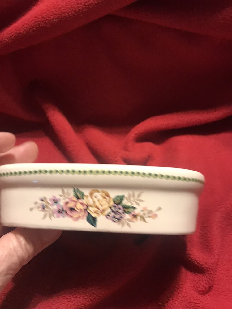Croscill Floral NELSON Bathroom  Soap Dish  EUC