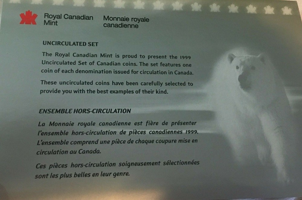 1999 CANADIAN MINT UNCIRCULATED COIN SET