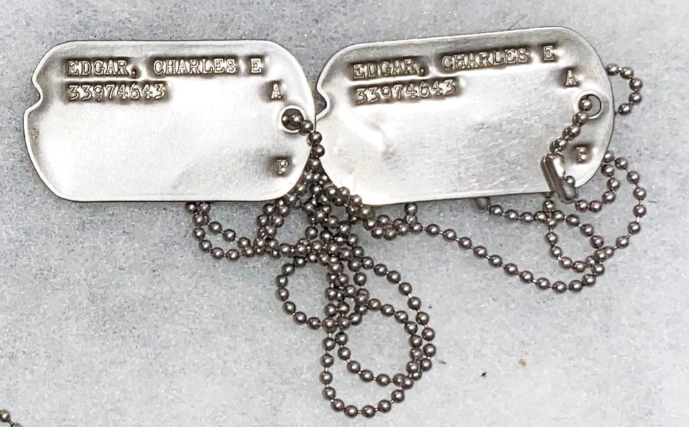 Charles Edgar Dog Tag Set