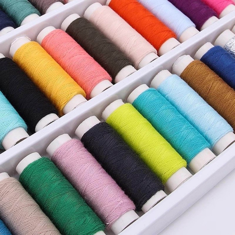 39Pcs Colored Sewing Thread Set Mixed Colors Polyester Spool Fits Many Brands