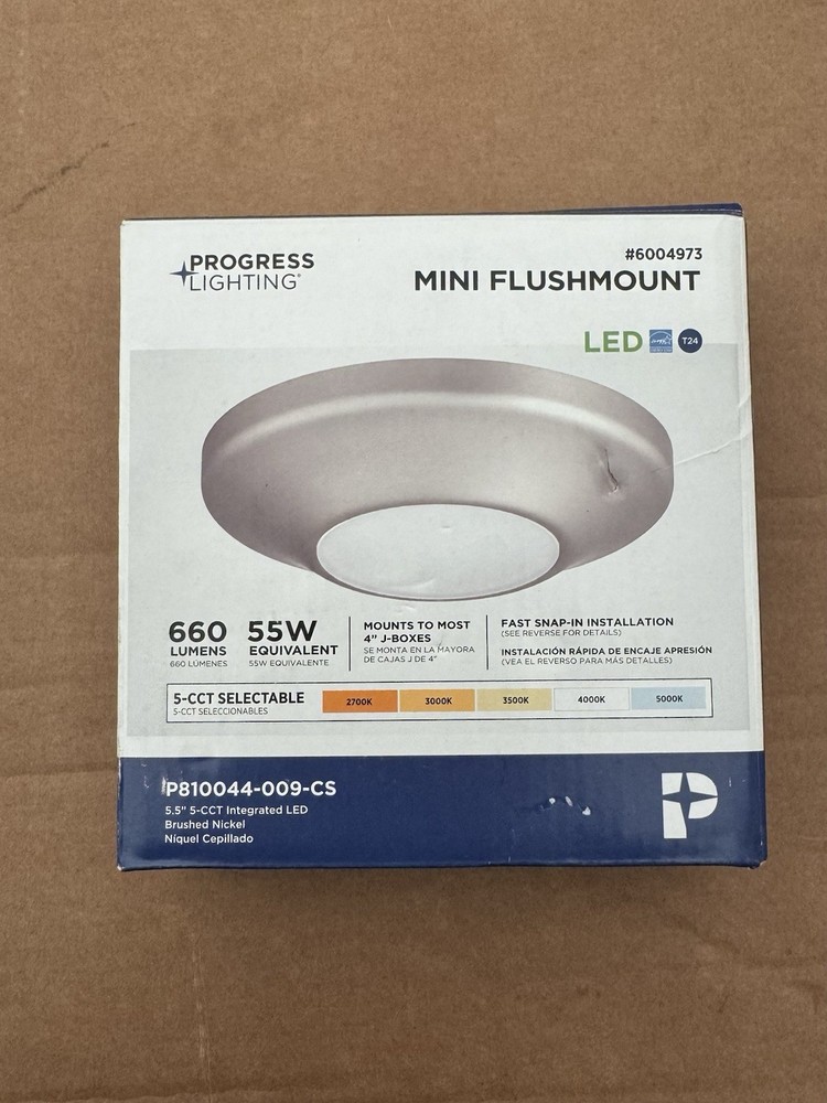 NEW - Progress Lighting LED P810044-009-CS Mini Flushmount Indoor Light