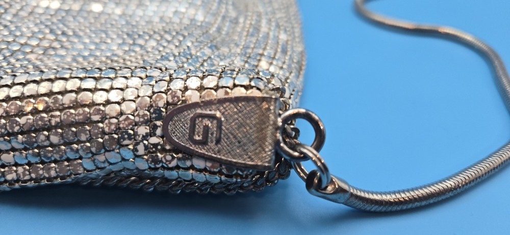 Vtg 70s Disco Glowmesh Disco Purse