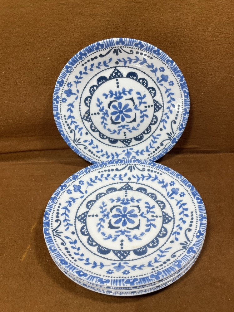 6 Appetizer Plates Set Lightweight Durable Chip Resistant Glass Dinnerware
