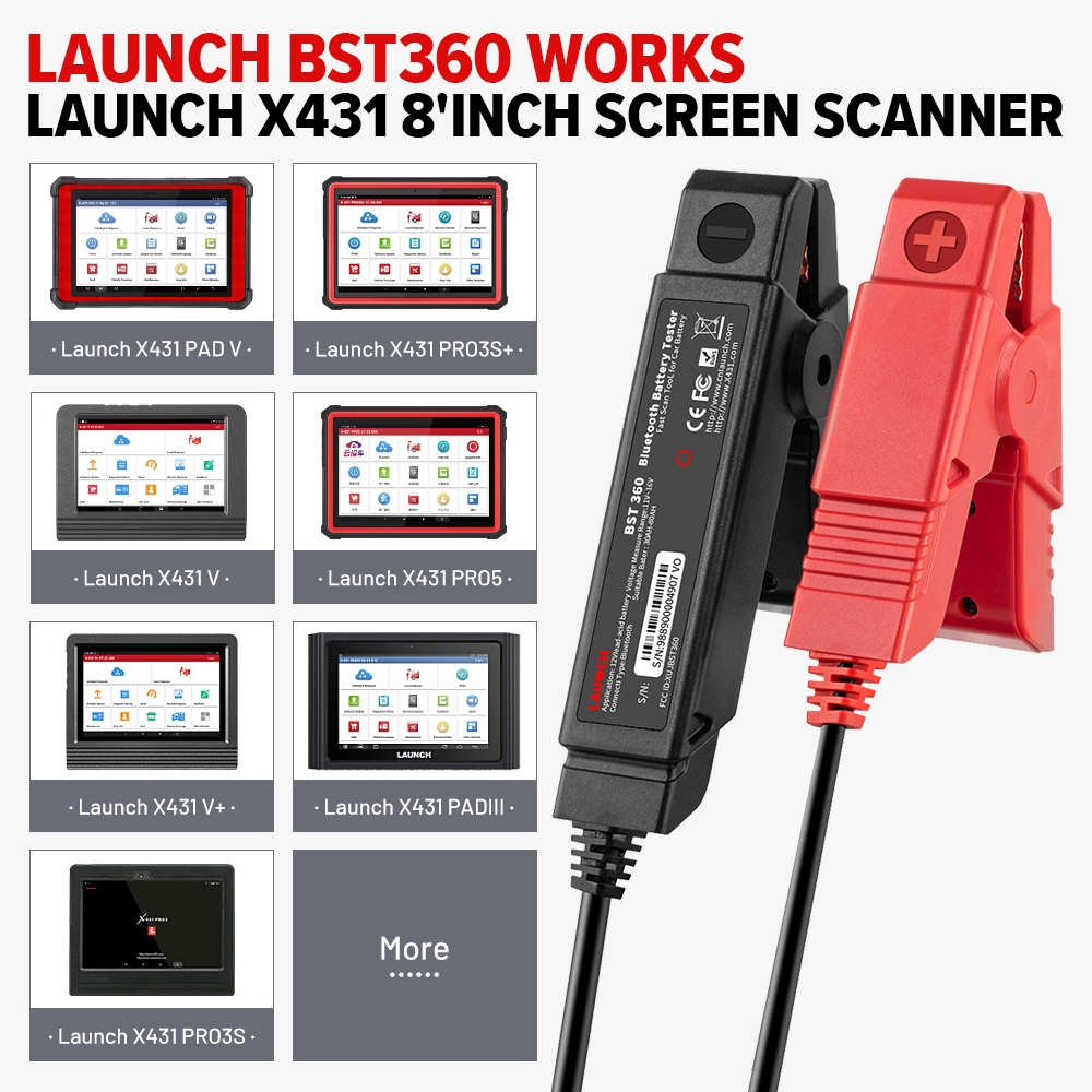 LAUNCH BST360 Car Battery Tester 6V 12V Load Tester Charging System Analyzer