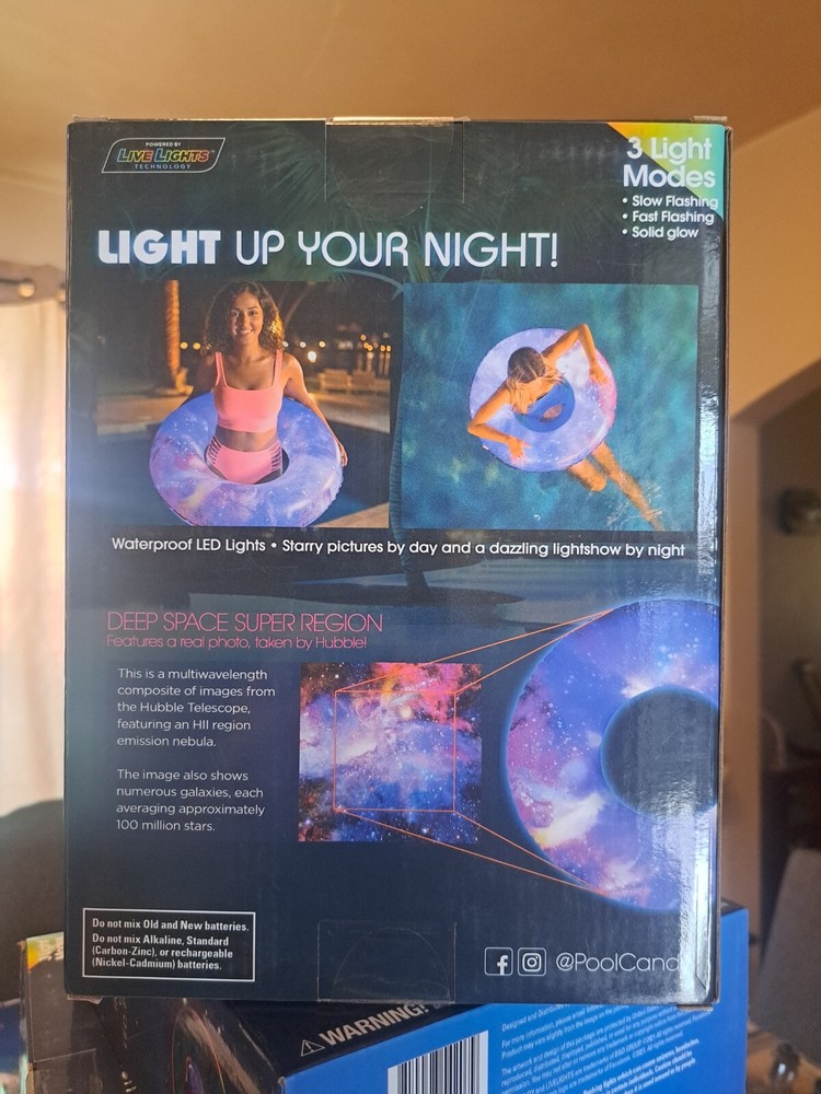 Pool Candy Illuminated LED Pool Tube. 36" Deep Space Super Region.