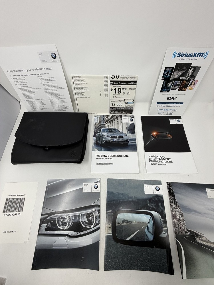 2016 BMW 5 Series Owners Manual OEM Set