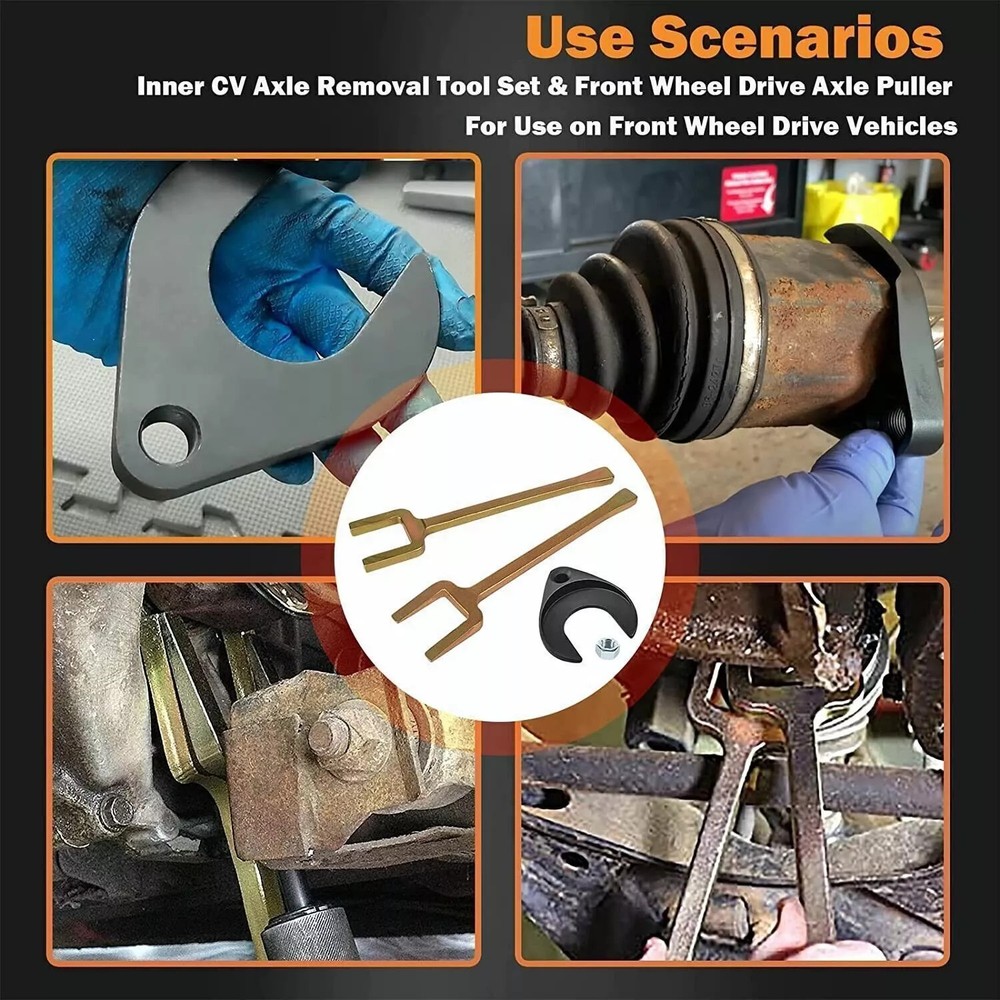 12020 Front Wheel Drive Axle Puller Fork Kit & 1040 Inner CV Axle Removal Tool