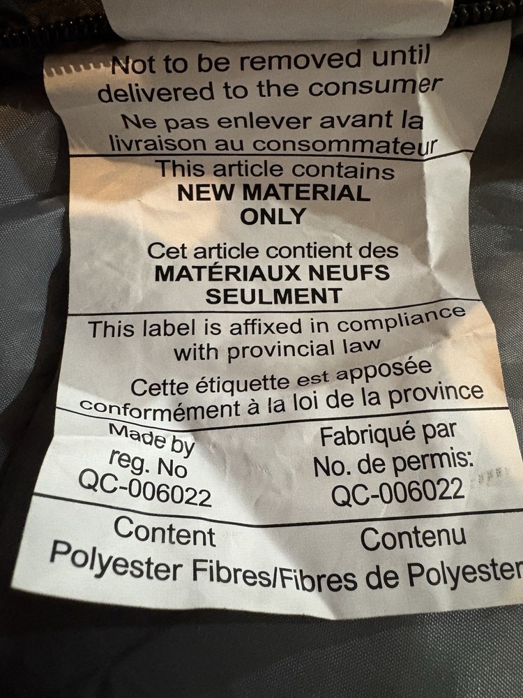 AD Sutton & Sons Black Adult Size Sleeping Bag. Packable