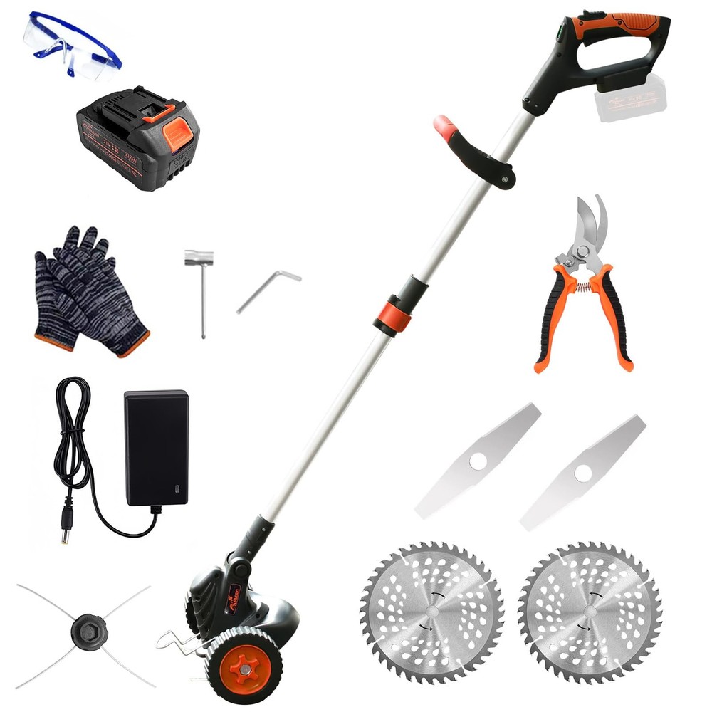 Weed Wacker Eater Cordless Battery Powered Electric Edger Lawn Tool Trimmer S...