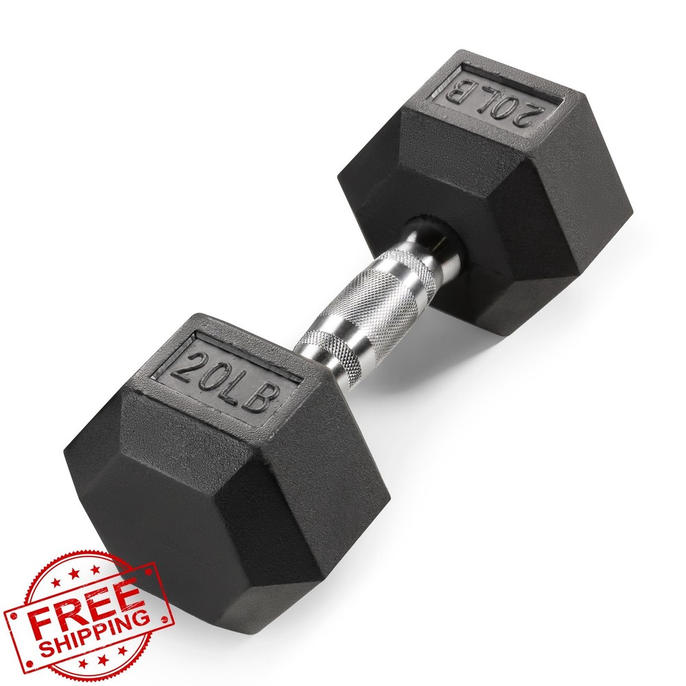 Marcy Hex Dumbbell 5-50lb Rubber Knurled Grip