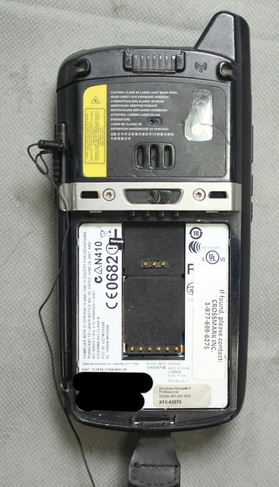 Motorola Zebra MC659B-PD0BAB00100 Barcode Scanner Windows Mobile