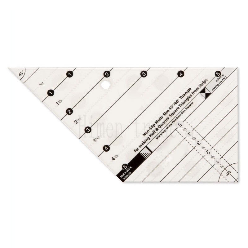Non-Slip multi-size 45/90 degree for making quarter- square from strips #MS-05