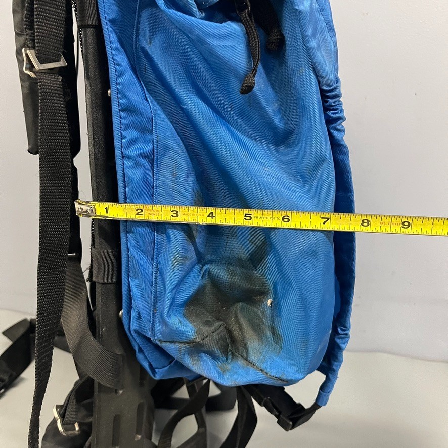 Vintage Coleman Peak 1 External Frame Hiking Backpack Blue Camping Pack Large