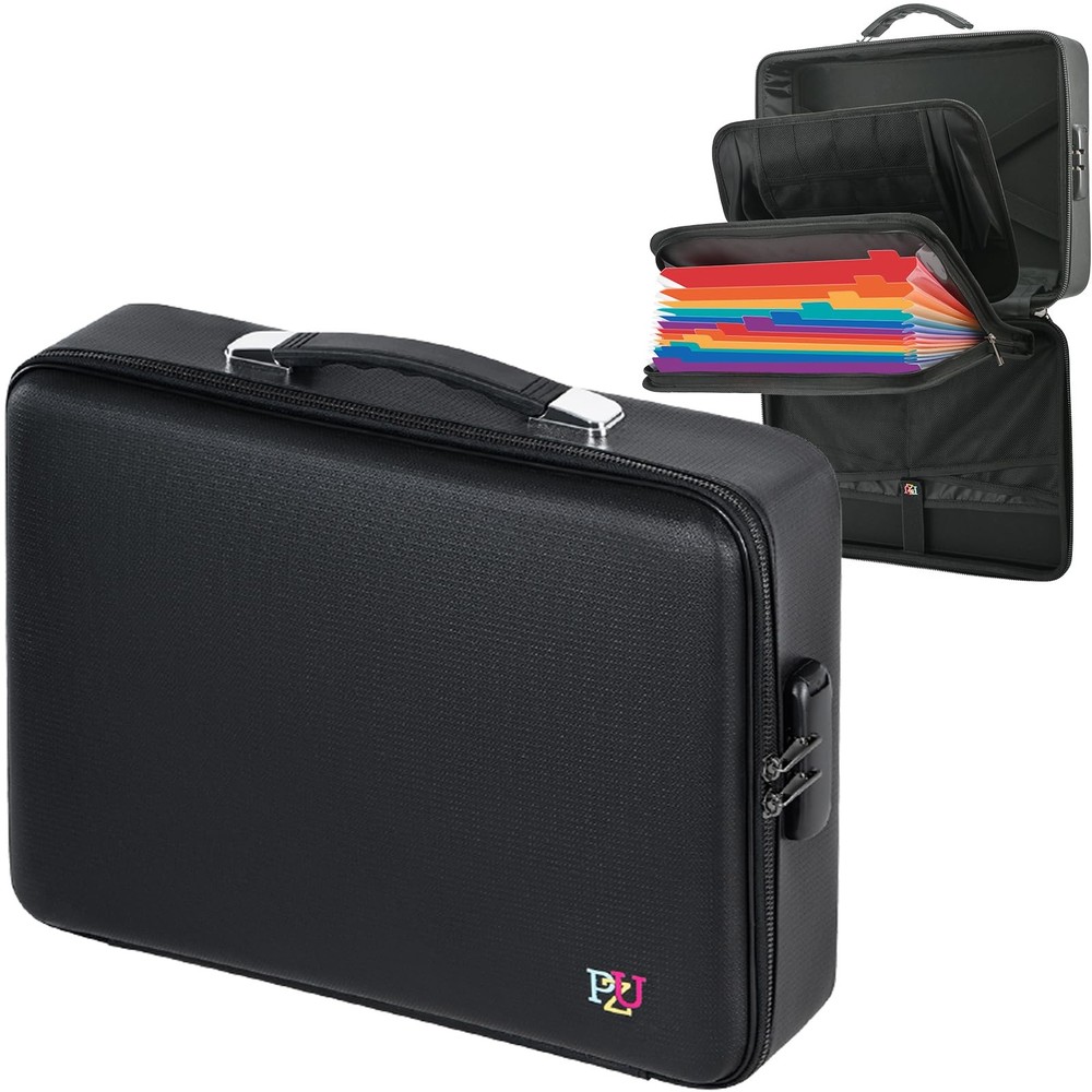 Fireproof Document Box - Hard-Shell Design Waterproof & Fireproof Document Sa...