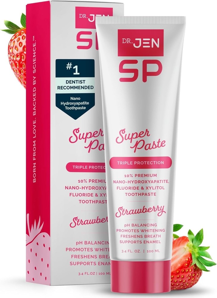 "Dr. Jen Super Paste Toothpaste with Fluoride + 10% Premium Nano Hydroxyapatite